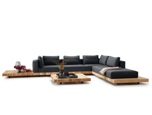 PLATEAU - Teak garden sofa - Sofa by Solpuri