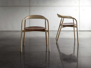 AUTUMN - Wooden chair with armrests - Chair by Sovet italia