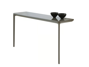 SLIM 2 LEGS - Rectangular glass console table - Console by Sovet italia