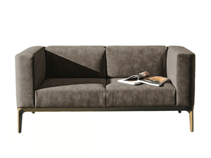 SLIM - 2 seater sectional leather sofa - Sofa by Sovet italia
