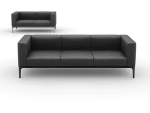 SLIM - 3 seater sectional leather sofa - Sofa by Sovet italia