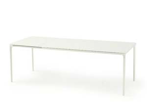 SLIM EXTENSIBLE - Extending glass and aluminium table - Table by Sovet italia