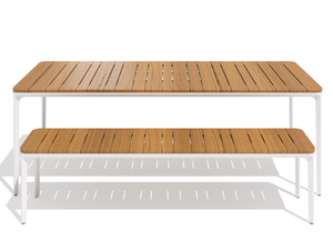 SLIM - Rectangular iroko garden table - Table by Sovet italia