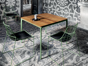 SLIM - Square ceramic garden table - Table by Sovet italia
