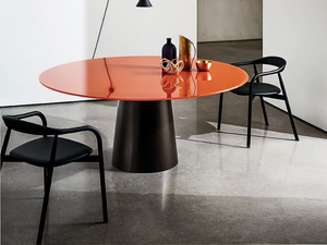 TOTEM - Round glass table - Table by Sovet italia