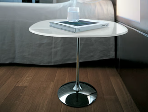 TULIP SHAPED - Round glass coffee table - Coffee table by Sovet italia