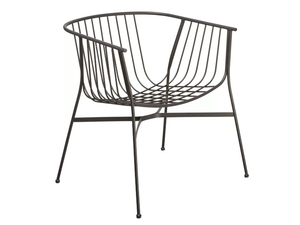 JEANETTE - Steel easy chair with armrests - Armchair by SP01