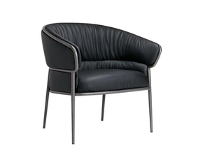 SHU-YING - Leather easy chair with armrests - Armchair by SP01