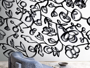 BLOOMING WPN 1405 - Wallpaper with floral pattern - Wallpaper by Spaghetti Wall