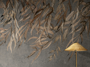 COPPER FRONDS WPN 414 - Motif panoramic wallpaper - Wallpaper by Spaghetti Wall