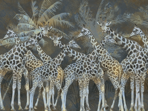 SAVANNAH WPN 128 - Panoramic Tropical wallpaper - Wallpaper by Spaghetti Wall