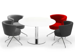 .CON AIR - Height-adjustable round meeting table - Accessories by Spiegels