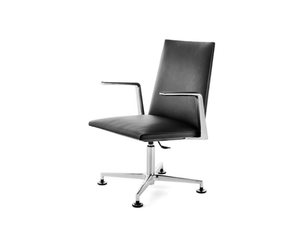 .LEPTOS L4101 - Leather office chair with armrests with 4-Spoke base - Accessories by Spiegels