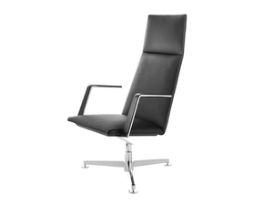 .LEPTOS LOUNGE L430 - High-back leather executive chair - Accessories by Spiegels