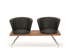 .ROSSI R2 - Leather beam seating with armrests - Accessories by Spiegels