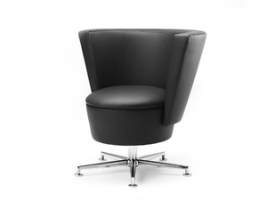 .ROSSI RS5 - Swivel fabric easy chair with 5-spoke base - Armchair by Spiegels