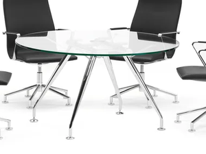 .SUN - Round glass meeting table - Accessories by Spiegels