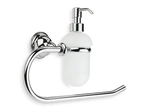 ELITE - Chromed brass Bathroom soap dispenser / towel rack - Sanitary accessories by Stilhaus