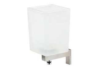 SATURNO - Wall-mounted satin glass toothbrush holder - Sanitary accessories by Stilhaus