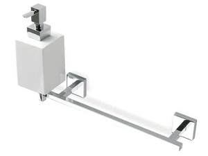 URANIA - Chromed brass Bathroom soap dispenser / towel rack - Accessories by Stilhaus