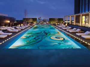 RIPPLE FANTASY - Glass Pool liner - Wall tile-stone-brick by STON