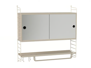 BATHROOM A - Suspended bathroom cabinet with mirror - Accessories by String Furniture