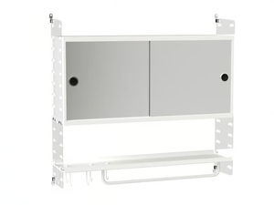 BATHROOM B - Sectional suspended bathroom cabinet with mirror - Accessories by String Furniture