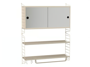 BATHROOM C - Suspended bathroom cabinet with mirror - Accessories by String Furniture