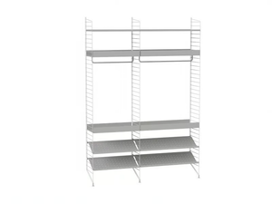 BEDROOM C - Powder coated steel wardrobe with shoe rack - wardrobe by String Furniture