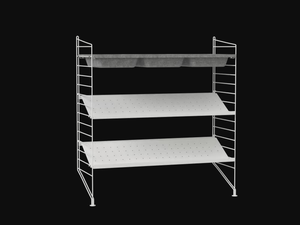 HALLWAY C - Powder coated steel shoe cabinet - Cabinet by String Furniture