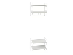 HALLWAY Q - Sectional powder coated steel wardrobe with shoe rack - wardrobe by String Furniture
