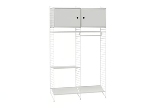 HALLWAY T - Sectional powder coated steel wardrobe with shoe rack - wardrobe by String Furniture