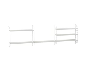 KIDS ROOM G - Open floating powder coated steel bookcase - Cabinet by String Furniture