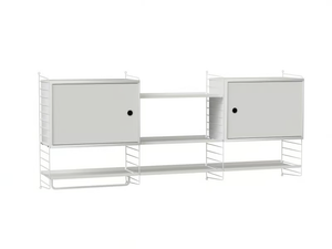 KITCHEN M - Horizontal powder coated steel wall cabinet with shelving - Kitchen cabinet by String Furniture