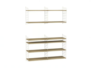 LIVING ROOM N - Sectional powder coated steel shelving unit - Cabinet by String Furniture