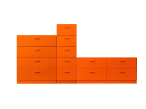 RELIEF - Sectional MDF chest of drawers - wardrobe by String Furniture