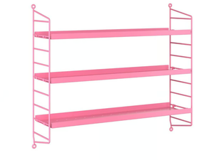 STRING® POCKET - Wall-mounted modular steel shelving unit - Cabinet by String Furniture