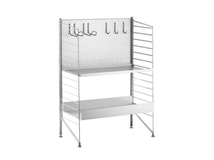 STRING® SYSTEM FREE STANDING SHELF - Galvanized steel garden cabinet - Cabinet by String Furniture