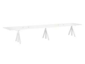 WORKS - Height-adjustable steel and wood meeting table - Table by String Furniture