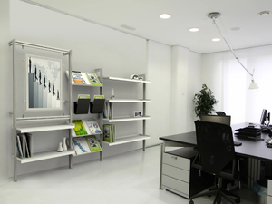 INUNO - Modular extruded aluminium office shelving - Cabinet by STUDIO T