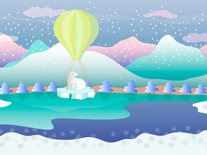 INVERNO - Landscape kids wallpaper - Wallpaper by STYL’EDITIONS