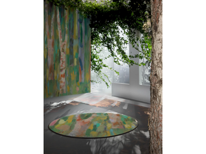 LASCIATECI DIPINGERE LE NOSTRE SBARRE - Round polyester fibre rug - Carpet by STYL’EDITIONS