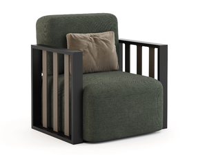 HER II - Upholstered fabric armchair with armrests - Armchair by Stylish Club