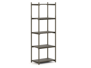 HER - Open stainless steel and wood bookcase - Cabinet by Stylish Club