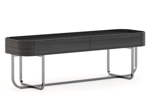 HIS - Rectangular wood veneer console table with drawers - Console by Stylish Club