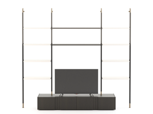 HIS - Sectional wall-mounted bookcase with TV stand - Cabinet by Stylish Club