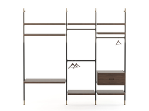 HIS - Sectional walnut walk-in wardrobe - wardrobe by Stylish Club