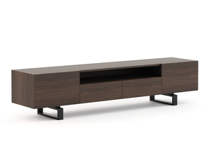 PORTO - Low wooden TV cabinet with doors - Cabinet by Stylish Club