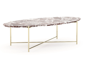 VIVIAN - Oval brass side table for living room - Coffee table by Stylish Club