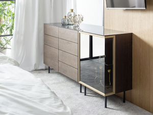 CUBO 149 - Wood and glass chest of drawers - drawer by Sudbrock Möbelhandwerk